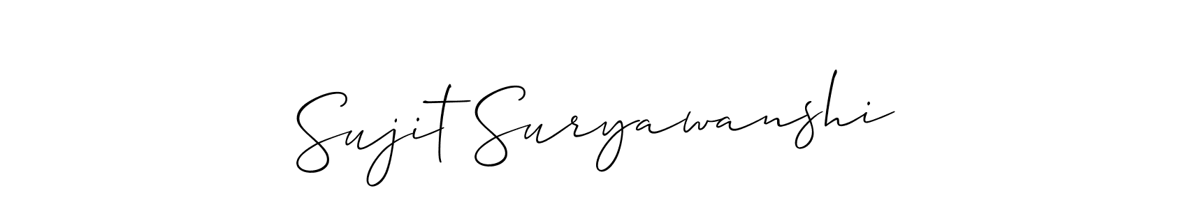 Make a beautiful signature design for name Sujit Suryawanshi. With this signature (Allison_Script) style, you can create a handwritten signature for free. Sujit Suryawanshi signature style 2 images and pictures png