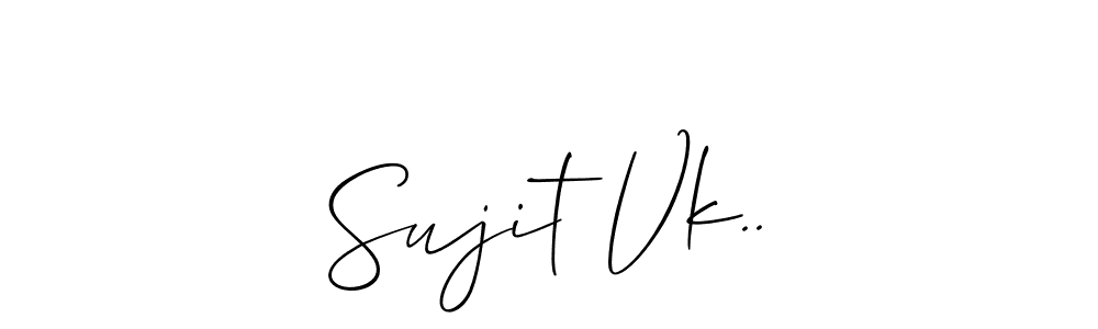 Create a beautiful signature design for name Sujit Vk... With this signature (Allison_Script) fonts, you can make a handwritten signature for free. Sujit Vk.. signature style 2 images and pictures png