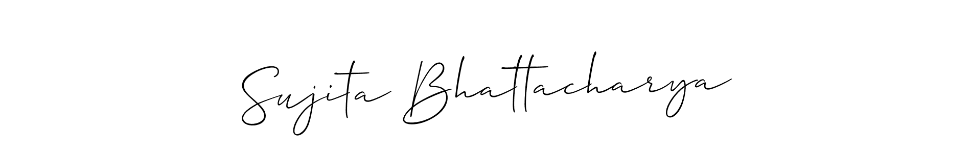 Also we have Sujita Bhattacharya name is the best signature style. Create professional handwritten signature collection using Allison_Script autograph style. Sujita Bhattacharya signature style 2 images and pictures png