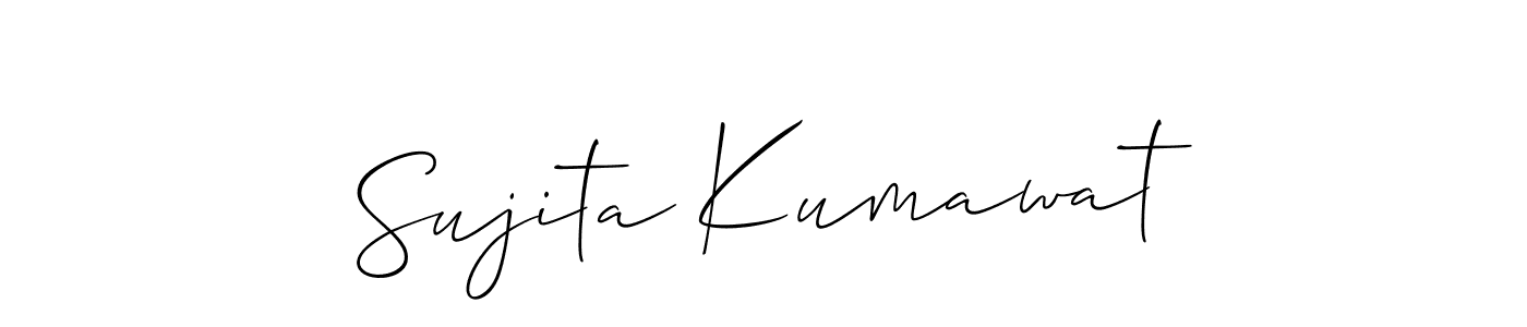 Sujita Kumawat stylish signature style. Best Handwritten Sign (Allison_Script) for my name. Handwritten Signature Collection Ideas for my name Sujita Kumawat. Sujita Kumawat signature style 2 images and pictures png