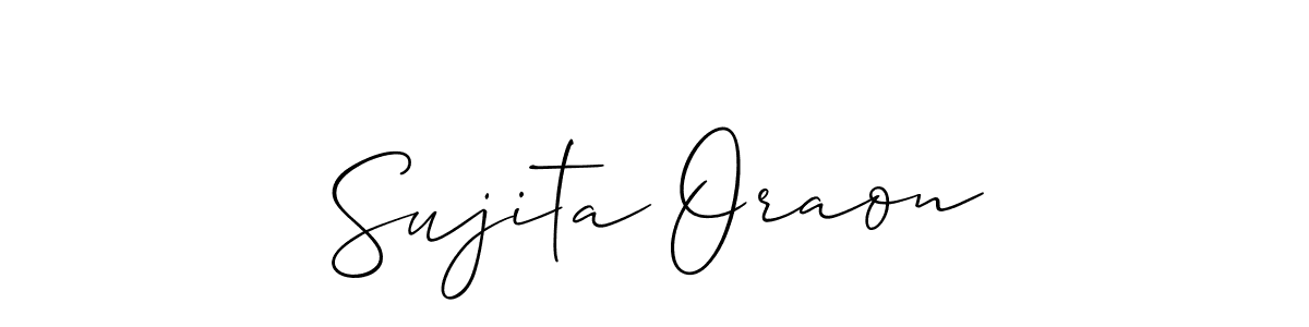 It looks lik you need a new signature style for name Sujita Oraon. Design unique handwritten (Allison_Script) signature with our free signature maker in just a few clicks. Sujita Oraon signature style 2 images and pictures png