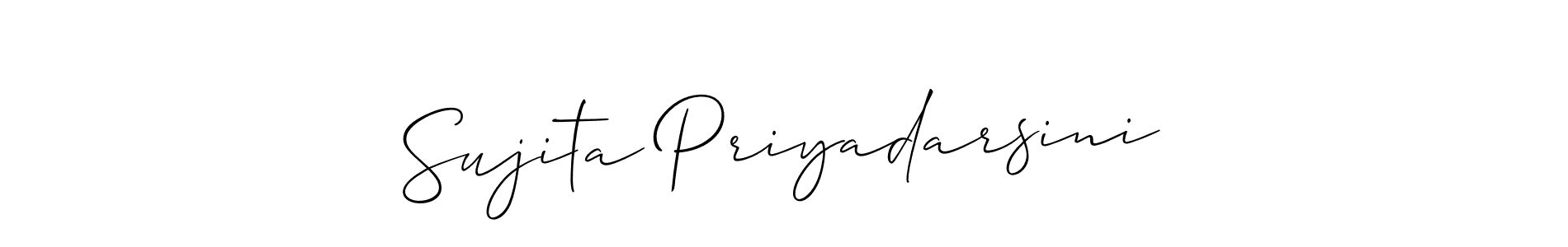 How to make Sujita Priyadarsini signature? Allison_Script is a professional autograph style. Create handwritten signature for Sujita Priyadarsini name. Sujita Priyadarsini signature style 2 images and pictures png