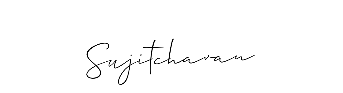 Allison_Script is a professional signature style that is perfect for those who want to add a touch of class to their signature. It is also a great choice for those who want to make their signature more unique. Get Sujitchavan name to fancy signature for free. Sujitchavan signature style 2 images and pictures png