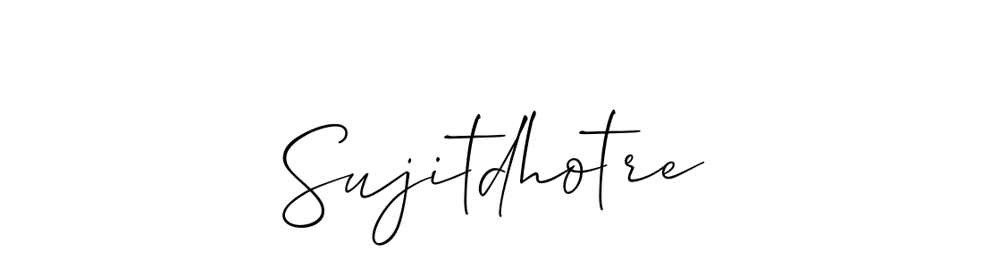 Use a signature maker to create a handwritten signature online. With this signature software, you can design (Allison_Script) your own signature for name Sujitdhotre. Sujitdhotre signature style 2 images and pictures png