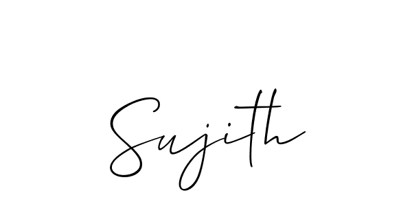 The best way (Allison_Script) to make a short signature is to pick only two or three words in your name. The name Sujith include a total of six letters. For converting this name. Sujith signature style 2 images and pictures png