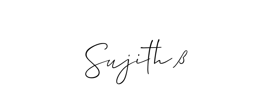 How to Draw Sujith ß signature style? Allison_Script is a latest design signature styles for name Sujith ß. Sujith ß signature style 2 images and pictures png