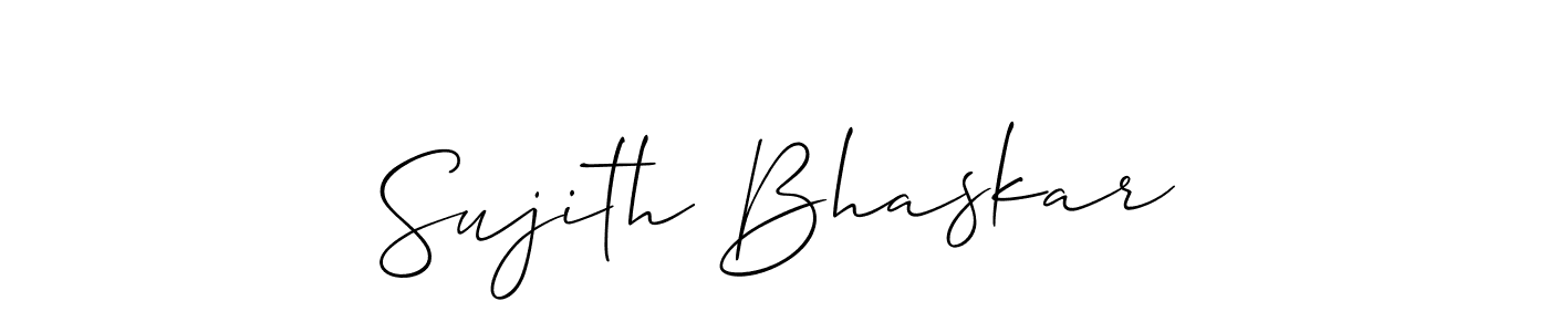 How to make Sujith Bhaskar name signature. Use Allison_Script style for creating short signs online. This is the latest handwritten sign. Sujith Bhaskar signature style 2 images and pictures png