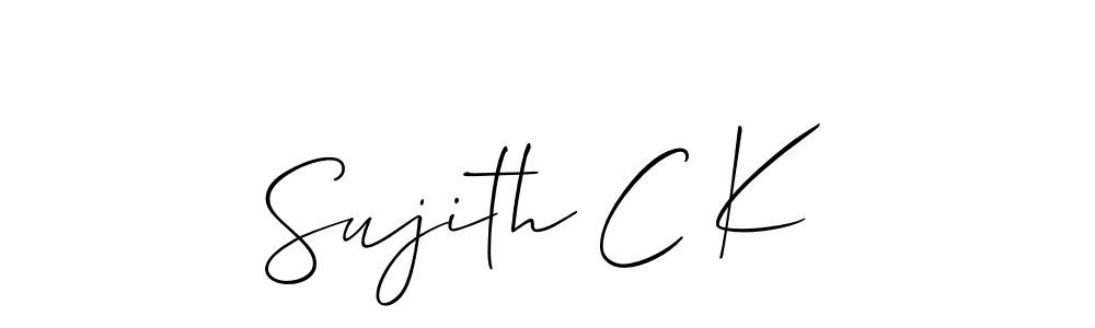 Make a short Sujith C K signature style. Manage your documents anywhere anytime using Allison_Script. Create and add eSignatures, submit forms, share and send files easily. Sujith C K signature style 2 images and pictures png