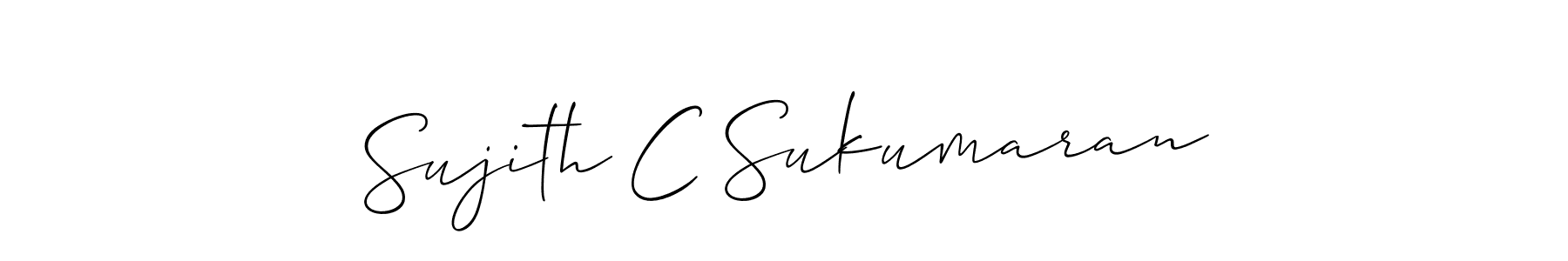 You should practise on your own different ways (Allison_Script) to write your name (Sujith C Sukumaran) in signature. don't let someone else do it for you. Sujith C Sukumaran signature style 2 images and pictures png