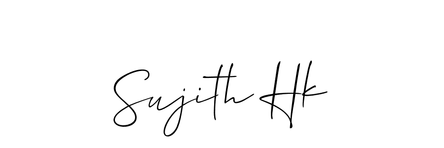 Sujith Hk stylish signature style. Best Handwritten Sign (Allison_Script) for my name. Handwritten Signature Collection Ideas for my name Sujith Hk. Sujith Hk signature style 2 images and pictures png