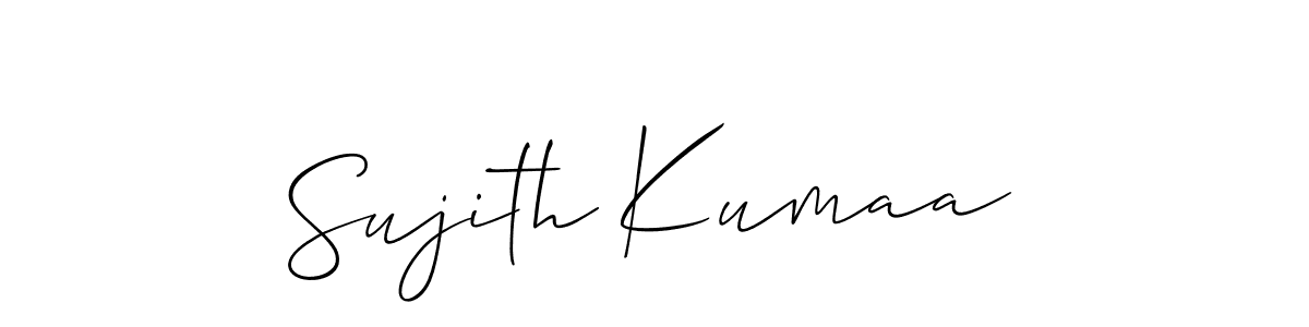Also we have Sujith Kumaa name is the best signature style. Create professional handwritten signature collection using Allison_Script autograph style. Sujith Kumaa signature style 2 images and pictures png