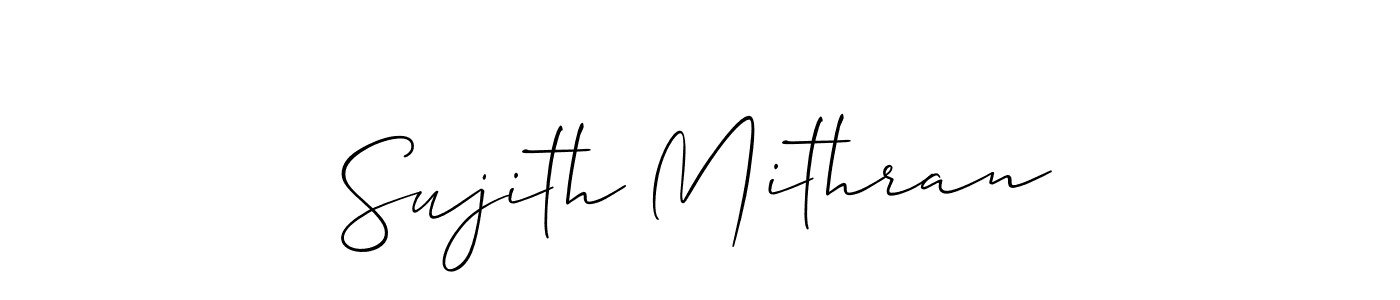 Make a short Sujith Mithran signature style. Manage your documents anywhere anytime using Allison_Script. Create and add eSignatures, submit forms, share and send files easily. Sujith Mithran signature style 2 images and pictures png