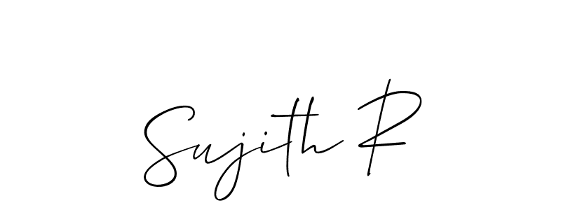 How to make Sujith R name signature. Use Allison_Script style for creating short signs online. This is the latest handwritten sign. Sujith R signature style 2 images and pictures png