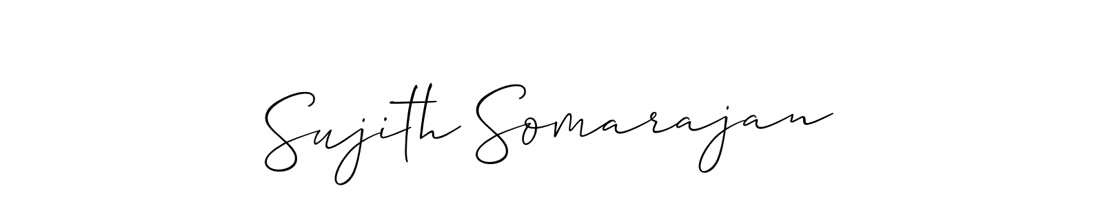 You should practise on your own different ways (Allison_Script) to write your name (Sujith Somarajan) in signature. don't let someone else do it for you. Sujith Somarajan signature style 2 images and pictures png