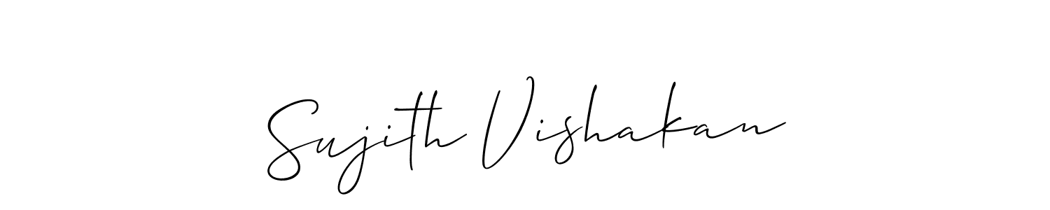 How to make Sujith Vishakan name signature. Use Allison_Script style for creating short signs online. This is the latest handwritten sign. Sujith Vishakan signature style 2 images and pictures png