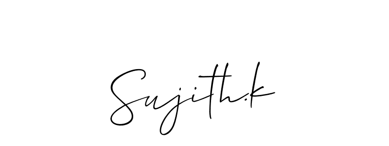 Make a beautiful signature design for name Sujith.k. Use this online signature maker to create a handwritten signature for free. Sujith.k signature style 2 images and pictures png