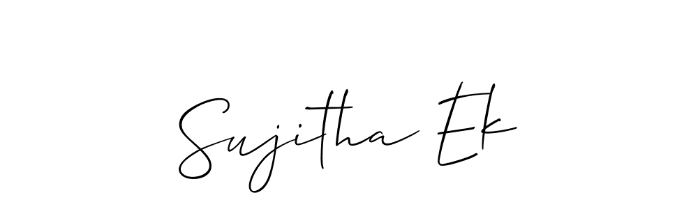 Create a beautiful signature design for name Sujitha Ek. With this signature (Allison_Script) fonts, you can make a handwritten signature for free. Sujitha Ek signature style 2 images and pictures png