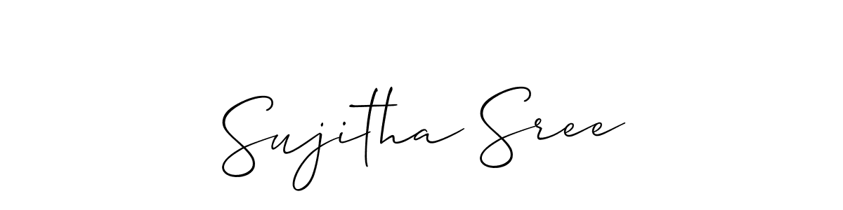Design your own signature with our free online signature maker. With this signature software, you can create a handwritten (Allison_Script) signature for name Sujitha Sree. Sujitha Sree signature style 2 images and pictures png