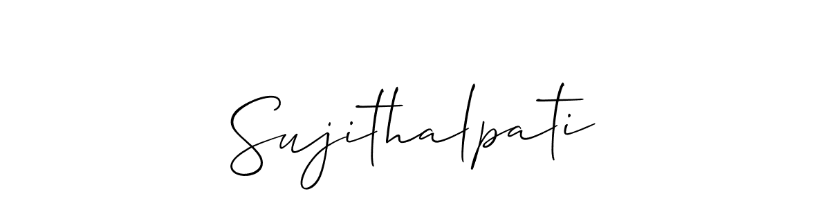 Allison_Script is a professional signature style that is perfect for those who want to add a touch of class to their signature. It is also a great choice for those who want to make their signature more unique. Get Sujithalpati name to fancy signature for free. Sujithalpati signature style 2 images and pictures png