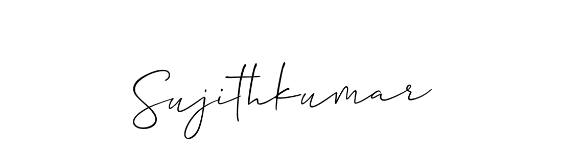 How to make Sujithkumar name signature. Use Allison_Script style for creating short signs online. This is the latest handwritten sign. Sujithkumar signature style 2 images and pictures png