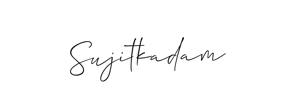 Create a beautiful signature design for name Sujitkadam. With this signature (Allison_Script) fonts, you can make a handwritten signature for free. Sujitkadam signature style 2 images and pictures png