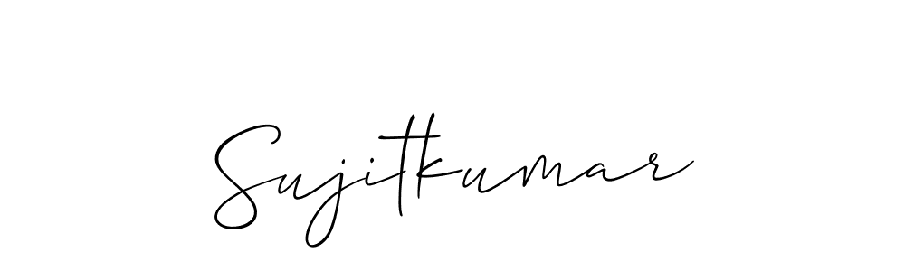 How to make Sujitkumar signature? Allison_Script is a professional autograph style. Create handwritten signature for Sujitkumar name. Sujitkumar signature style 2 images and pictures png