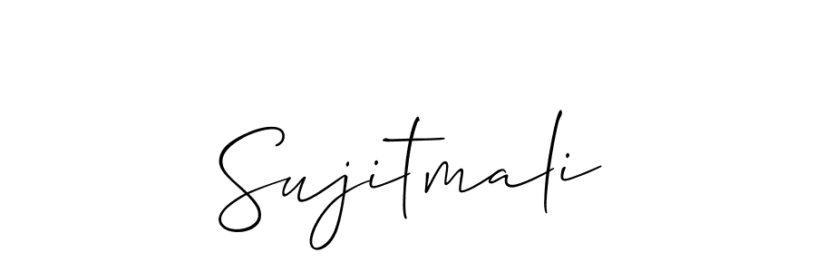 Make a beautiful signature design for name Sujitmali. With this signature (Allison_Script) style, you can create a handwritten signature for free. Sujitmali signature style 2 images and pictures png