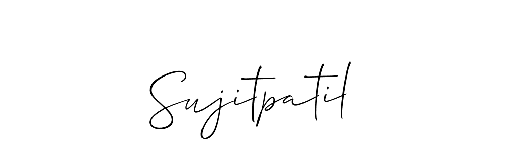 How to make Sujitpatil signature? Allison_Script is a professional autograph style. Create handwritten signature for Sujitpatil name. Sujitpatil signature style 2 images and pictures png