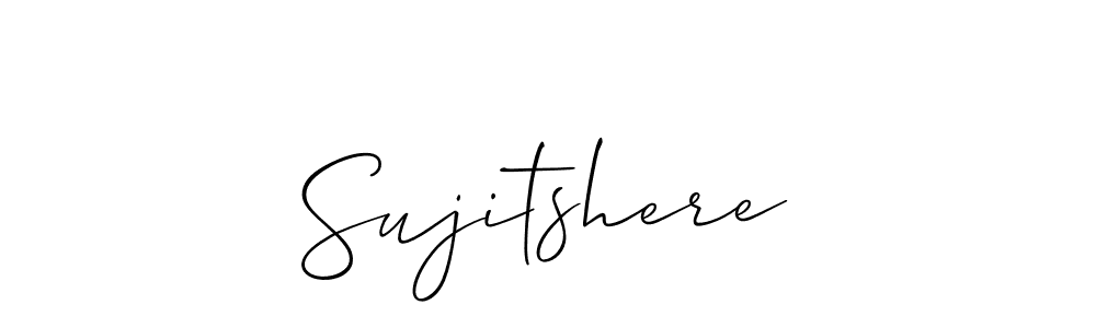 Also we have Sujitshere name is the best signature style. Create professional handwritten signature collection using Allison_Script autograph style. Sujitshere signature style 2 images and pictures png