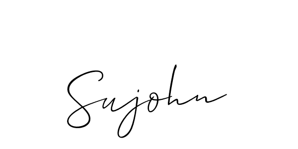 The best way (Allison_Script) to make a short signature is to pick only two or three words in your name. The name Sujohn include a total of six letters. For converting this name. Sujohn signature style 2 images and pictures png