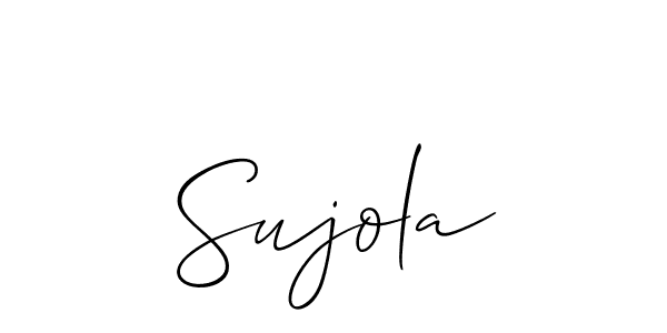 Design your own signature with our free online signature maker. With this signature software, you can create a handwritten (Allison_Script) signature for name Sujola. Sujola signature style 2 images and pictures png