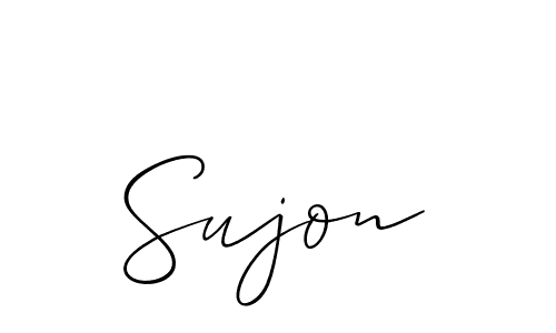 if you are searching for the best signature style for your name Sujon. so please give up your signature search. here we have designed multiple signature styles  using Allison_Script. Sujon signature style 2 images and pictures png