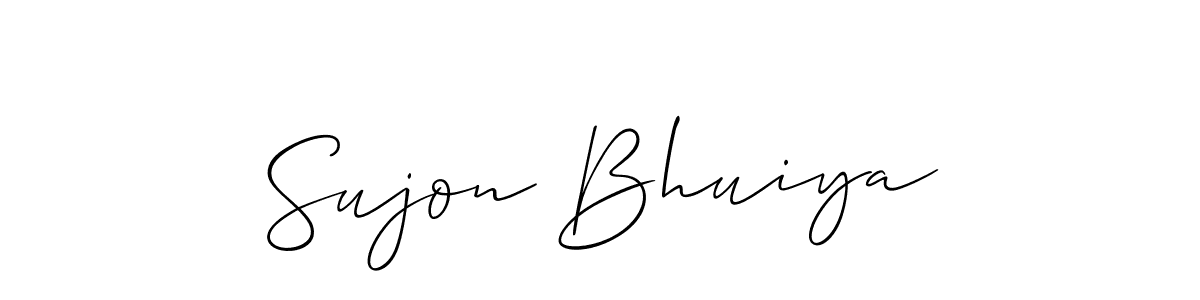 Also You can easily find your signature by using the search form. We will create Sujon Bhuiya name handwritten signature images for you free of cost using Allison_Script sign style. Sujon Bhuiya signature style 2 images and pictures png