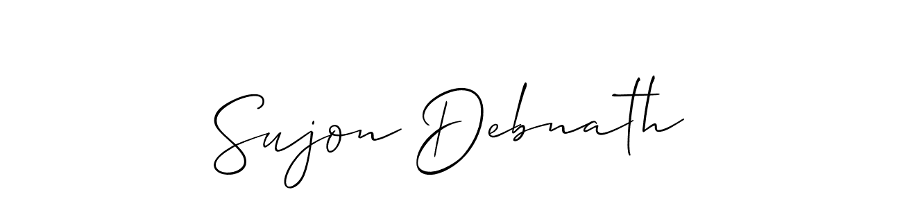 if you are searching for the best signature style for your name Sujon Debnath. so please give up your signature search. here we have designed multiple signature styles  using Allison_Script. Sujon Debnath signature style 2 images and pictures png