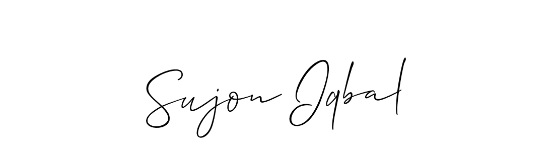 Allison_Script is a professional signature style that is perfect for those who want to add a touch of class to their signature. It is also a great choice for those who want to make their signature more unique. Get Sujon Iqbal name to fancy signature for free. Sujon Iqbal signature style 2 images and pictures png