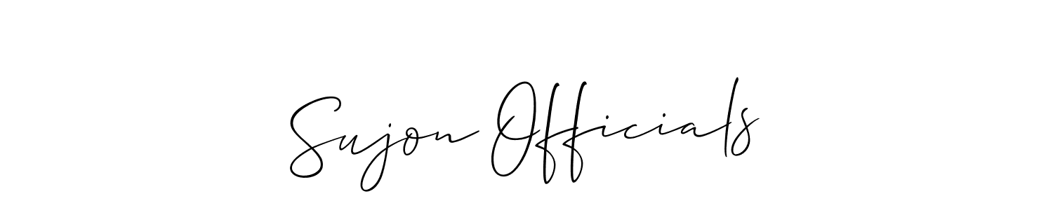 This is the best signature style for the Sujon Officials name. Also you like these signature font (Allison_Script). Mix name signature. Sujon Officials signature style 2 images and pictures png