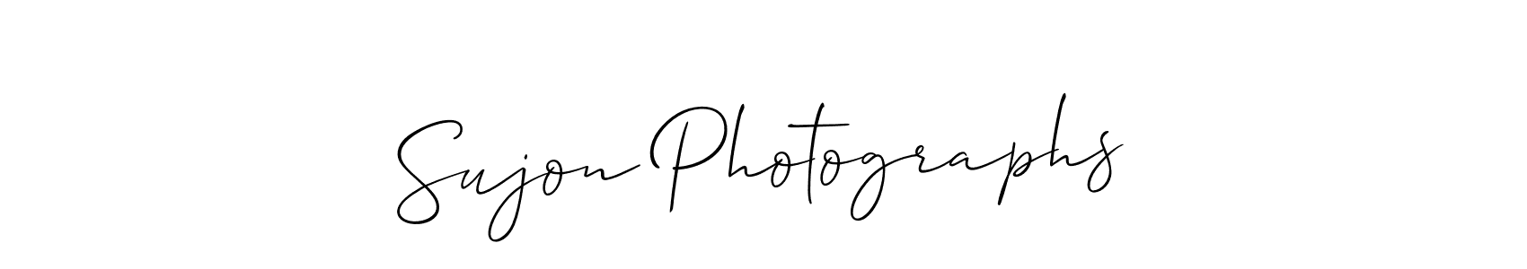 Use a signature maker to create a handwritten signature online. With this signature software, you can design (Allison_Script) your own signature for name Sujon Photographs. Sujon Photographs signature style 2 images and pictures png