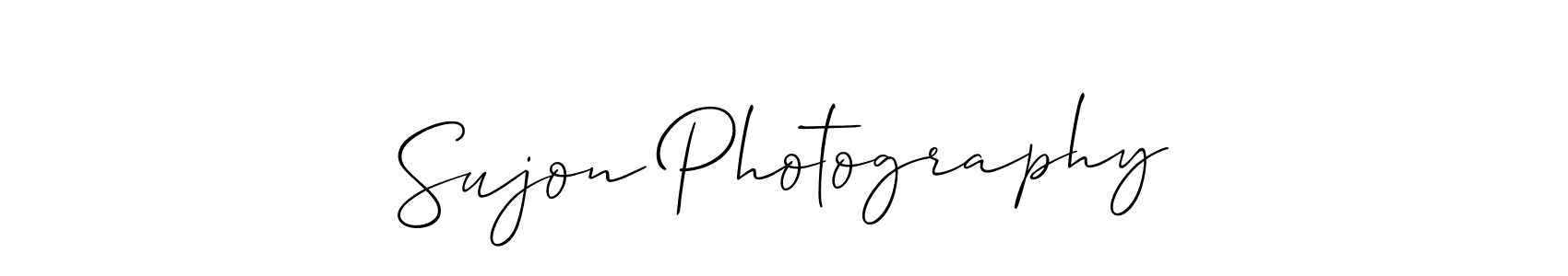 Use a signature maker to create a handwritten signature online. With this signature software, you can design (Allison_Script) your own signature for name Sujon Photography. Sujon Photography signature style 2 images and pictures png