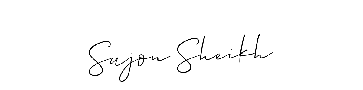 Also we have Sujon Sheikh name is the best signature style. Create professional handwritten signature collection using Allison_Script autograph style. Sujon Sheikh signature style 2 images and pictures png