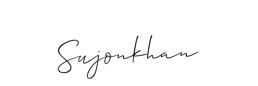 Sujonkhan stylish signature style. Best Handwritten Sign (Allison_Script) for my name. Handwritten Signature Collection Ideas for my name Sujonkhan. Sujonkhan signature style 2 images and pictures png