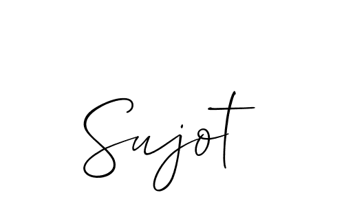 How to make Sujot signature? Allison_Script is a professional autograph style. Create handwritten signature for Sujot name. Sujot signature style 2 images and pictures png