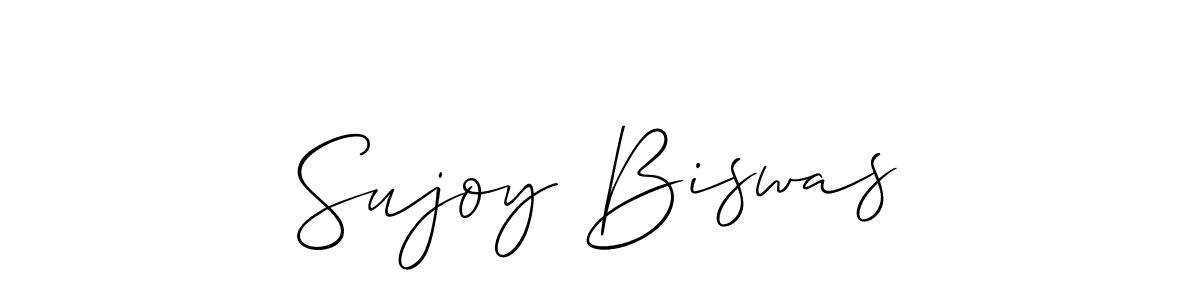 Also we have Sujoy Biswas name is the best signature style. Create professional handwritten signature collection using Allison_Script autograph style. Sujoy Biswas signature style 2 images and pictures png