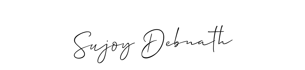 Use a signature maker to create a handwritten signature online. With this signature software, you can design (Allison_Script) your own signature for name Sujoy Debnath. Sujoy Debnath signature style 2 images and pictures png