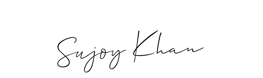 How to Draw Sujoy Khan signature style? Allison_Script is a latest design signature styles for name Sujoy Khan. Sujoy Khan signature style 2 images and pictures png