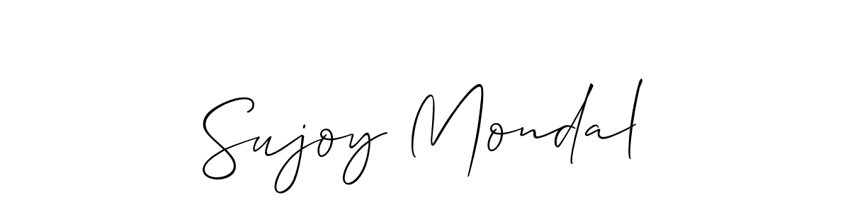 How to make Sujoy Mondal name signature. Use Allison_Script style for creating short signs online. This is the latest handwritten sign. Sujoy Mondal signature style 2 images and pictures png