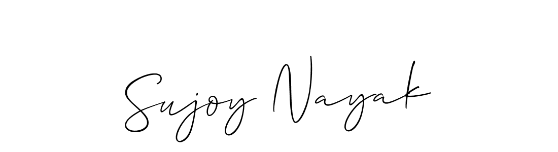 The best way (Allison_Script) to make a short signature is to pick only two or three words in your name. The name Sujoy Nayak include a total of six letters. For converting this name. Sujoy Nayak signature style 2 images and pictures png