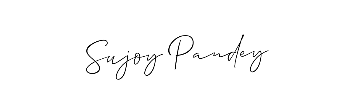 This is the best signature style for the Sujoy Pandey name. Also you like these signature font (Allison_Script). Mix name signature. Sujoy Pandey signature style 2 images and pictures png
