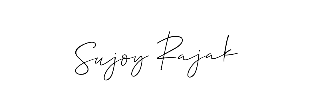You should practise on your own different ways (Allison_Script) to write your name (Sujoy Rajak) in signature. don't let someone else do it for you. Sujoy Rajak signature style 2 images and pictures png