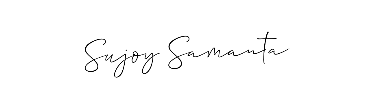 Create a beautiful signature design for name Sujoy Samanta. With this signature (Allison_Script) fonts, you can make a handwritten signature for free. Sujoy Samanta signature style 2 images and pictures png