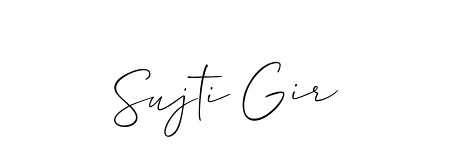 You should practise on your own different ways (Allison_Script) to write your name (Sujti Gir) in signature. don't let someone else do it for you. Sujti Gir signature style 2 images and pictures png